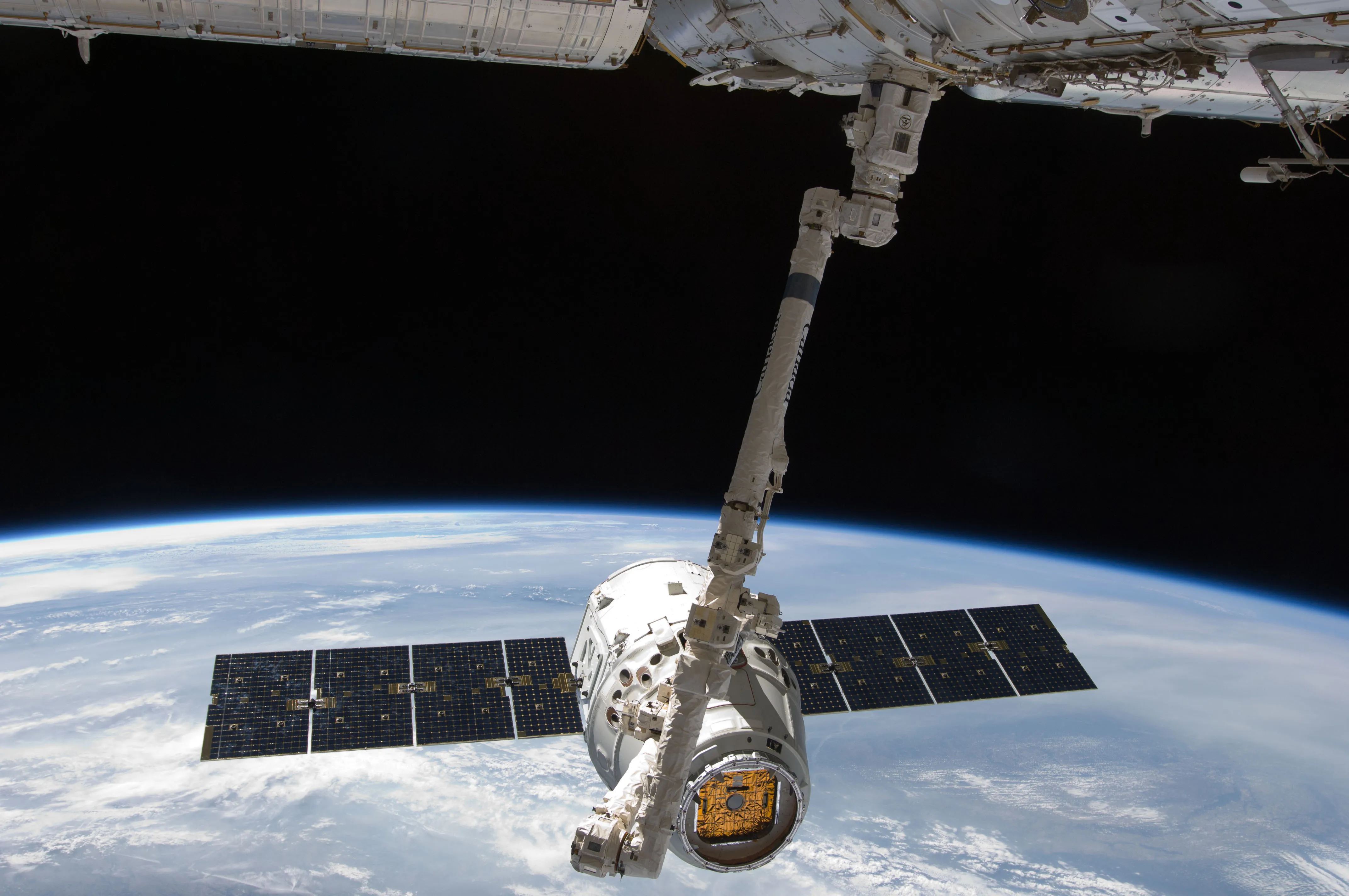 Dragon Attaches to Space Station